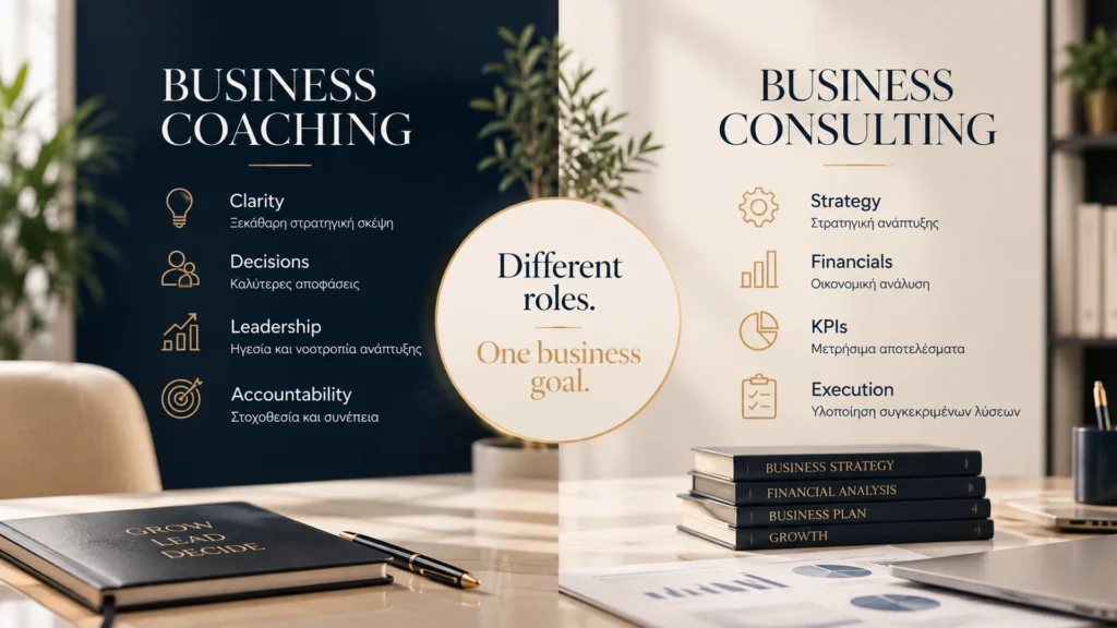Business Coaching vs Business Consulting – βασικές διαφορές