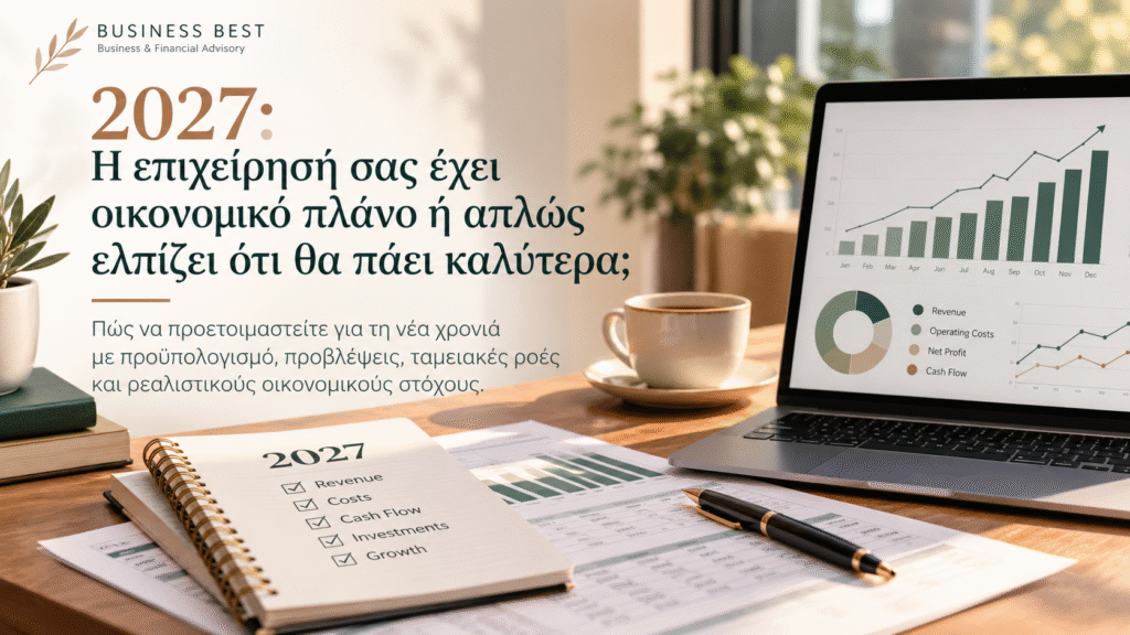 Οικονομικός προγραμματισμός 2027 για επιχειρήσεις – προϋπολογισμός, προβλέψεις εσόδων και εξόδων, ταμειακές ροές και στρατηγική ανάπτυξης | Business Best